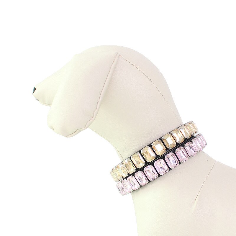 Ins New Pet Collar Dog Jewelry Luxury Fashion Handmade Glass