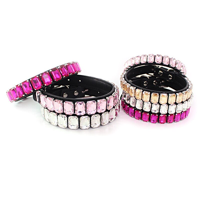 Ins New Pet Collar Dog Jewelry Luxury Fashion Handmade Glass