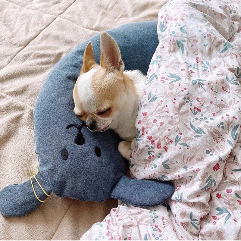 Ins Korea Pet Deep Sleep Pet Bed Pillow Dog Cat Bed Soft Cotton