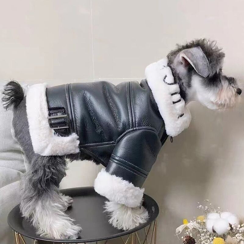 Luxury Dog Coat Winter Fleece Warm Pet Dog Clothes Fashion Designer