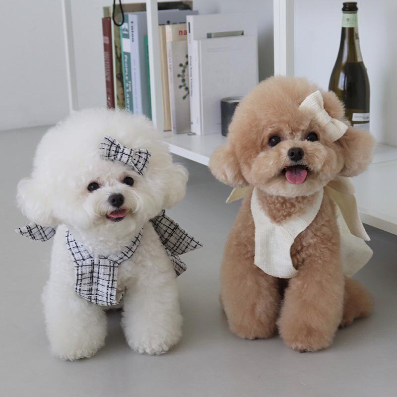 Luxury Princess Dresses For Little Dogs Strap Dress Sweet Bow Puppy