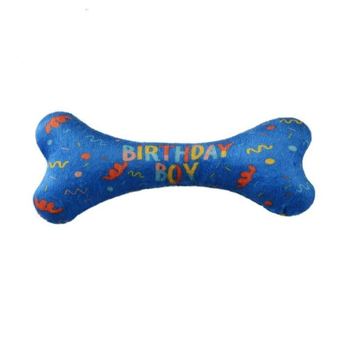 New Pet Triangle Scarf Bone Birthday Suit Dog Birthday Toy Bone Saliva