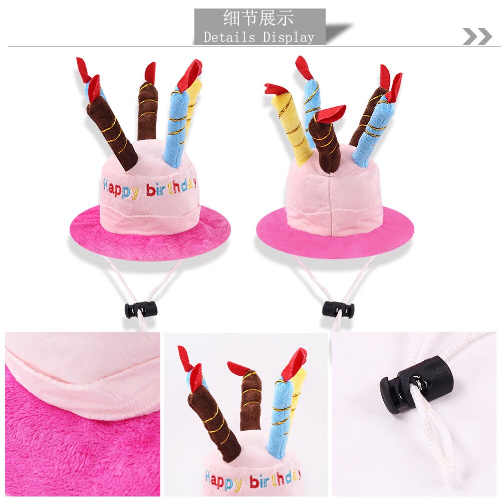 Pt007 Plush Birthday Hat For Dogs Cats Dog Supplies Pet Gift Dog Hat