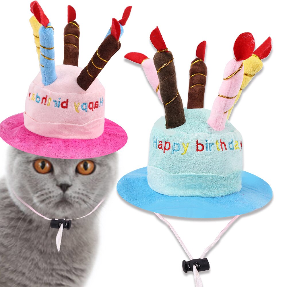 Pt007 Plush Birthday Hat For Dogs Cats Dog Supplies Pet Gift Dog Hat