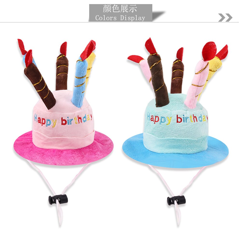 Pt007 Plush Birthday Hat For Dogs Cats Dog Supplies Pet Gift Dog Hat