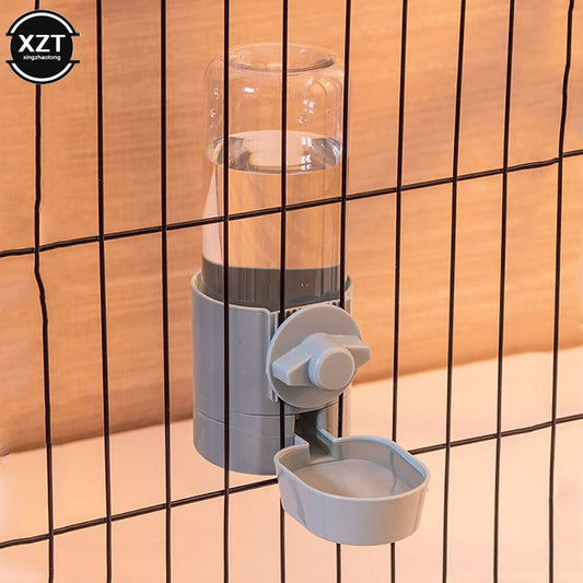 Pet Cats Dogs Drinking Fountain Feeder Pet Cage Hanging Bowl Food