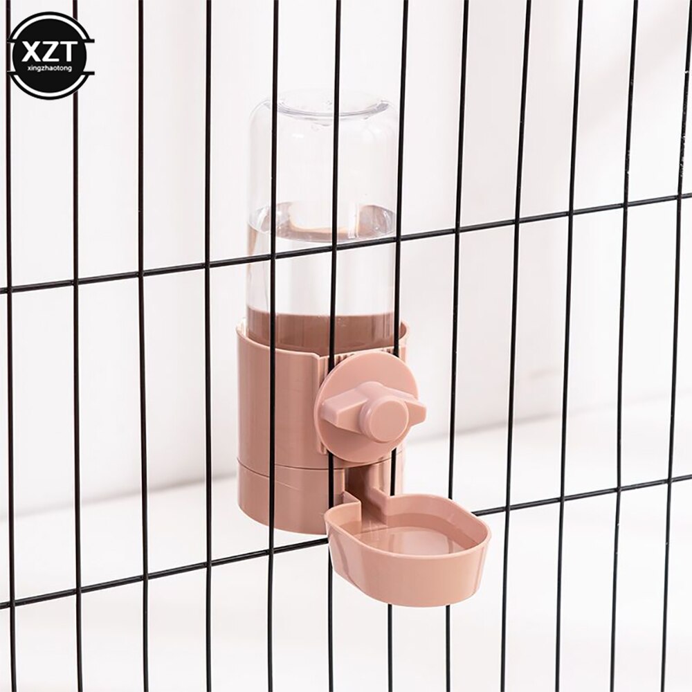 Pet Cats Dogs Drinking Fountain Feeder Pet Cage Hanging Bowl Food