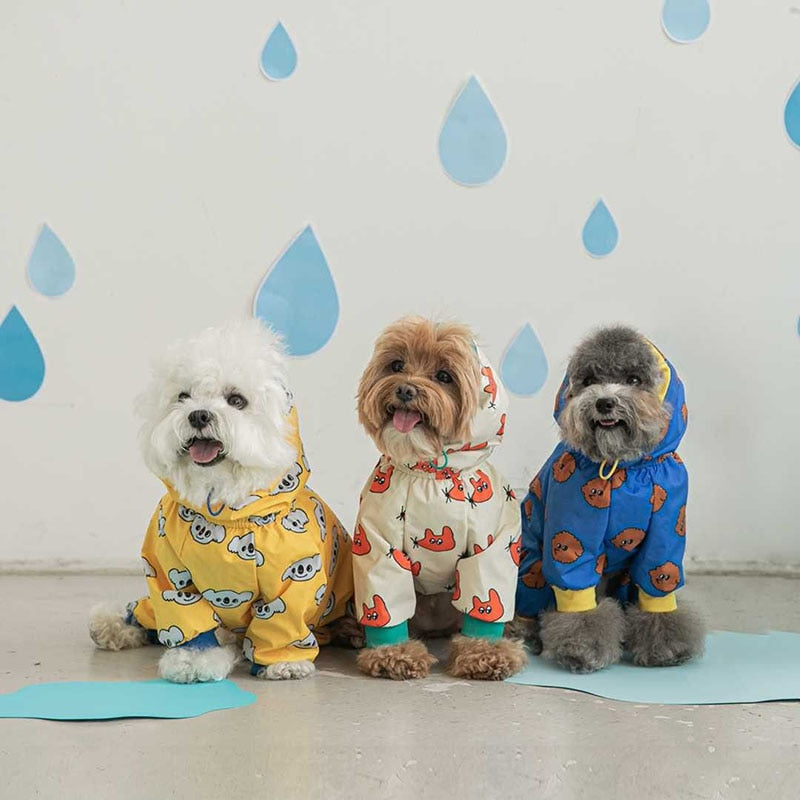 Pet Clothing Waterproof All-inclusive Dog Raincoat Suitable For Small