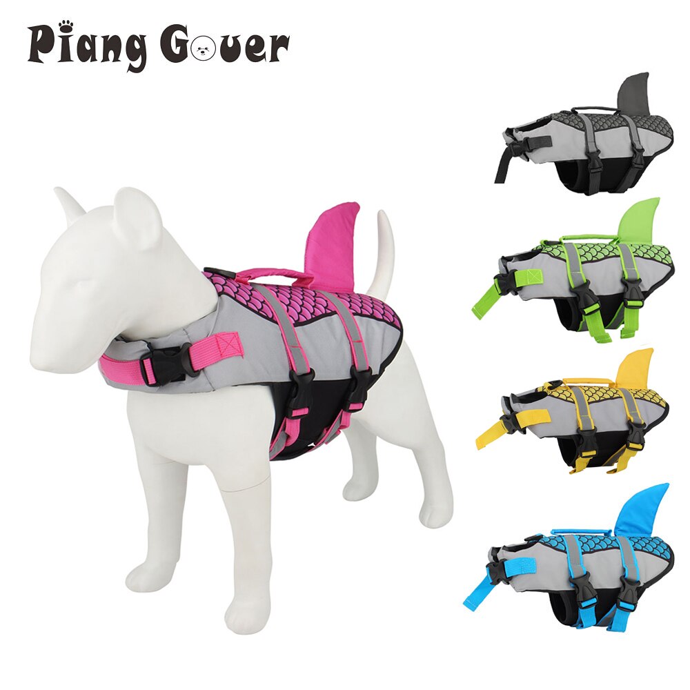 Pet Dog Life Jacket Vest Clothes Life Vest Collar Harness Pet Swimming