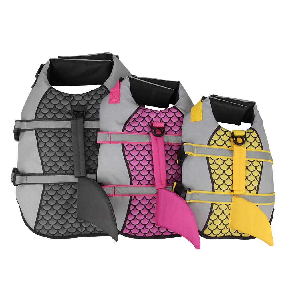 Pet Dog Life Jacket Vest Clothes Life Vest Collar Harness Pet Swimming