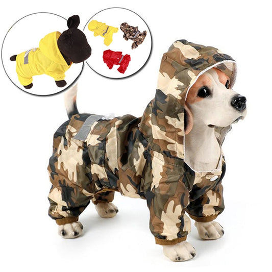 Pet Dog Waterproof Raincoat Reflective Coat Outdoor Soft Breathable