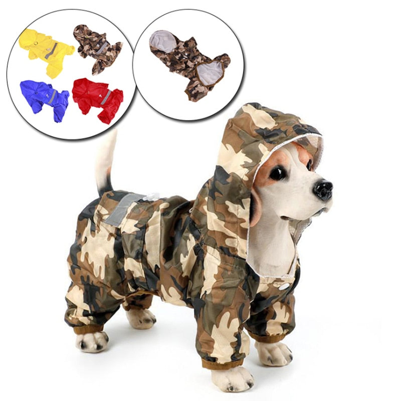 Pet Dog Waterproof Raincoat Reflective Coat Outdoor Soft Breathable