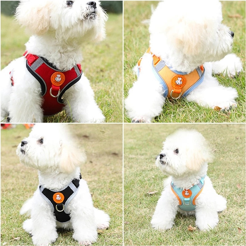 Pet Dog Harness No Pull Breathable Reflective Dog Harness And Leash