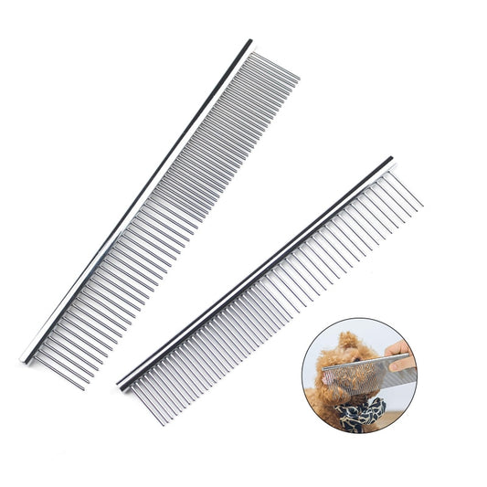 Pet Hair Removal Comb Stainless Steel Pet Grooming Comb For Dogs And