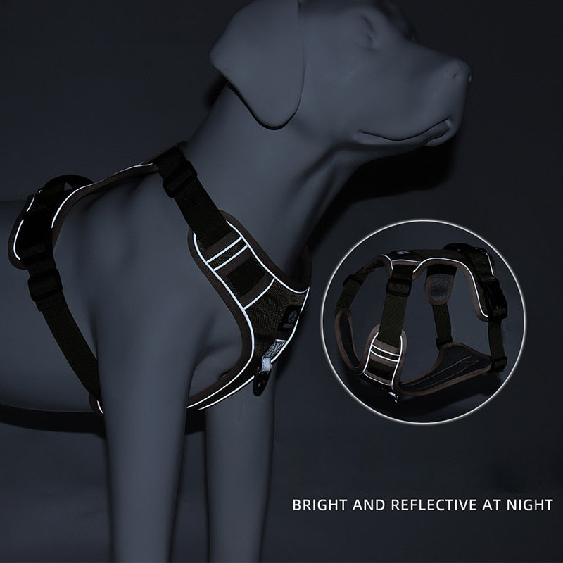 Pet Harness Reflective Dog Harness Vest Adjustable Safety Lead Straps