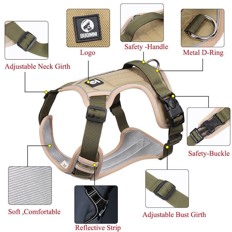 Pet Harness Reflective Dog Harness Vest Adjustable Safety Lead Straps