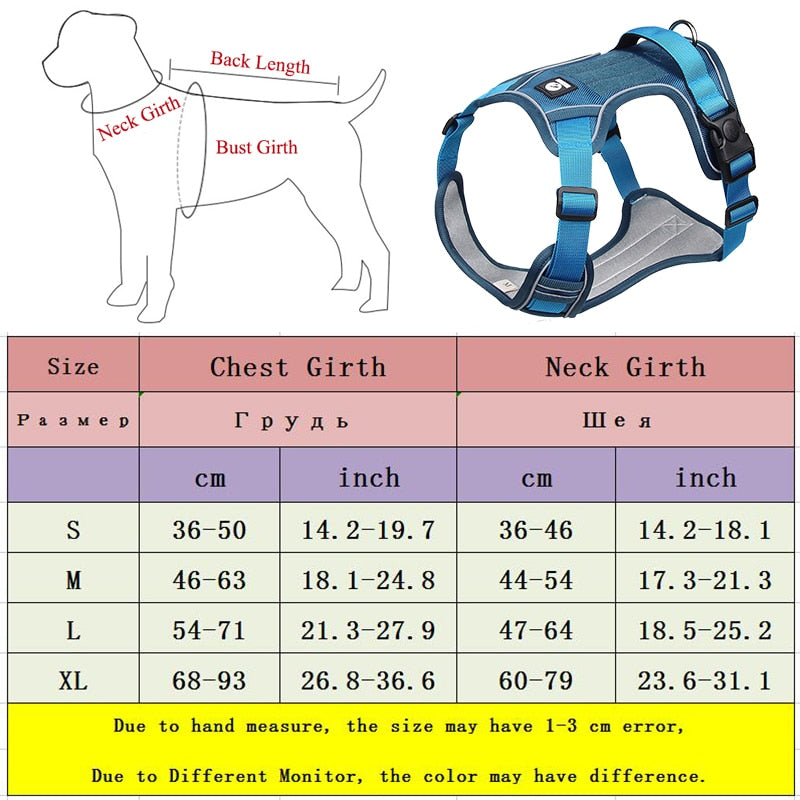 Pet Harness Reflective Dog Harness Vest Adjustable Safety Lead Straps