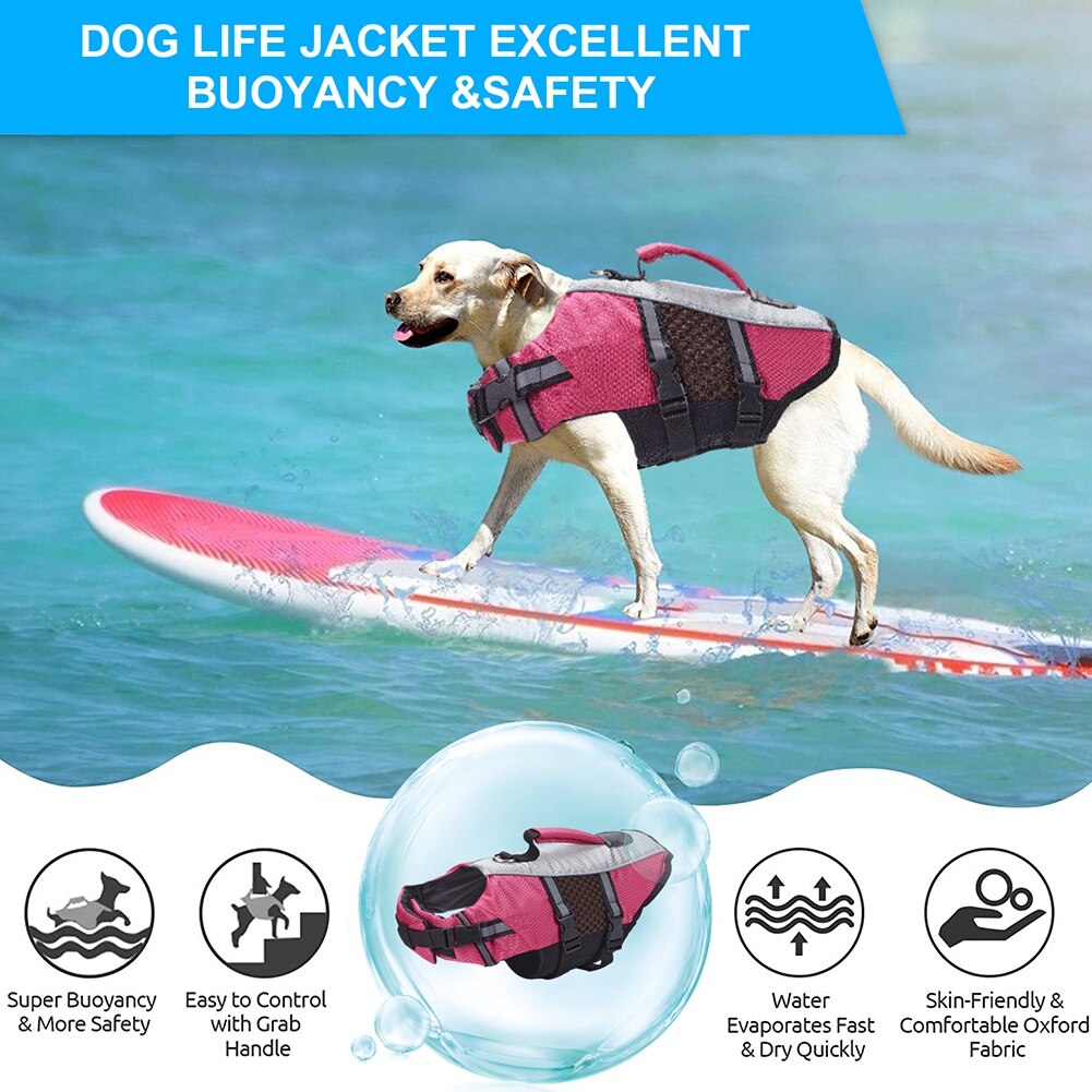 Pet Life Jackets Summer Clothes Dog Float Coat Saver Swimming