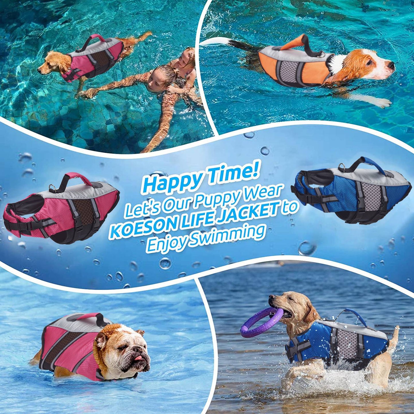 Pet Life Jackets Summer Clothes Dog Float Coat Saver Swimming