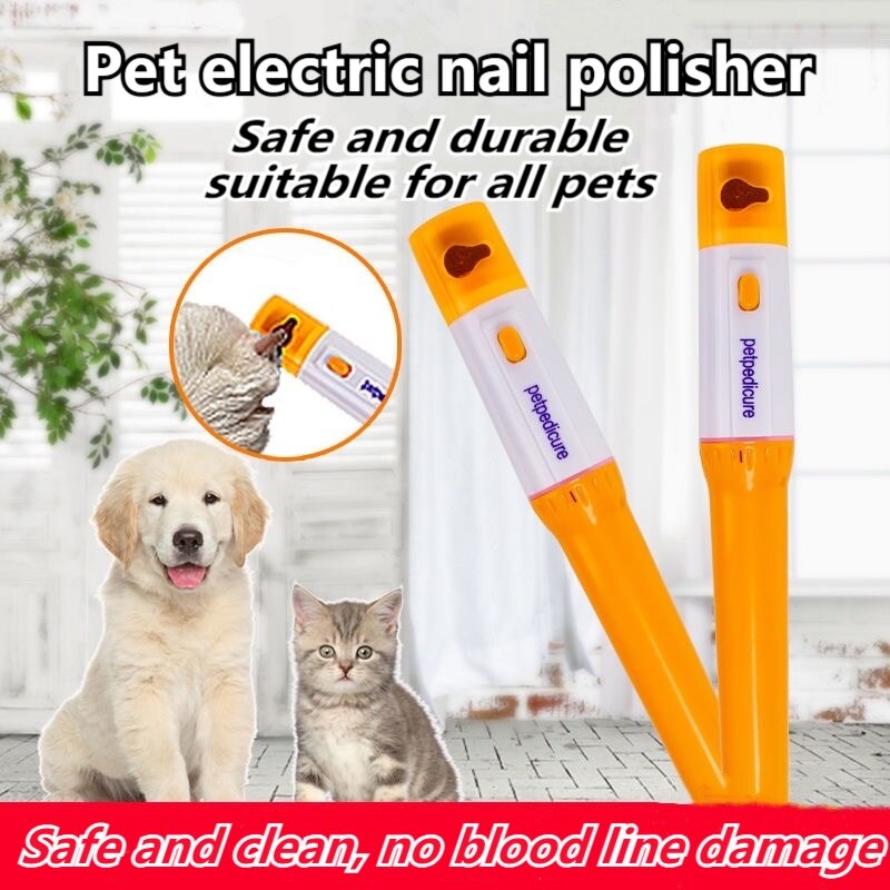 Pet Nail Clipper Polisher Electric Claw Sharpener Cat Dog Finger Paws