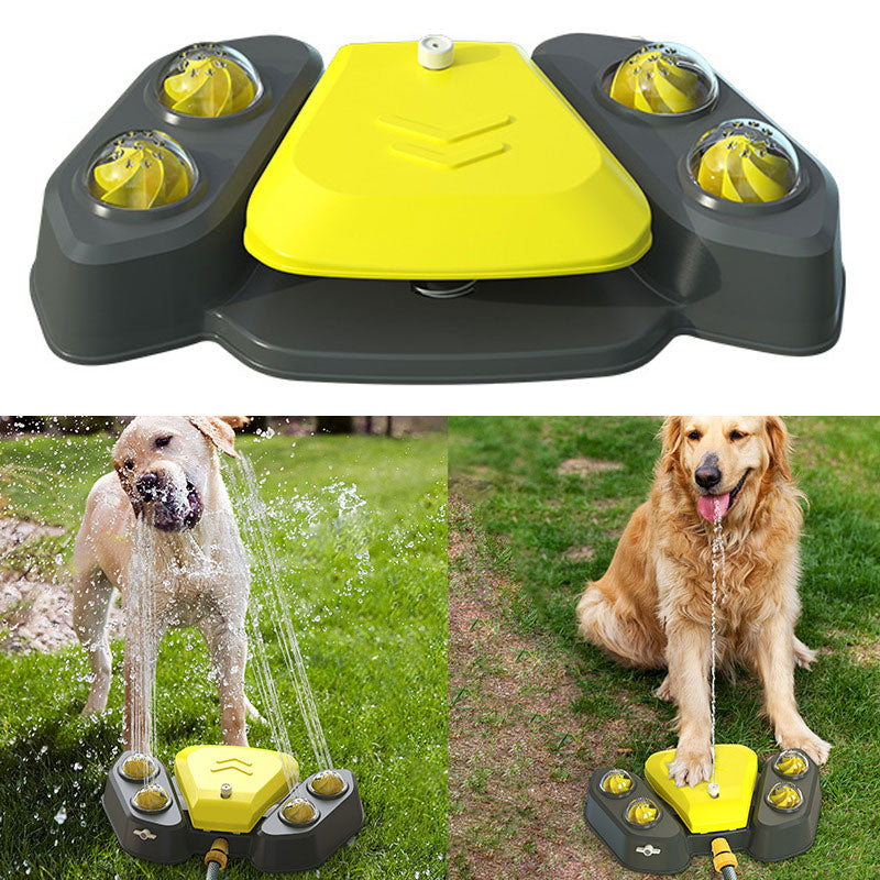 Pet dog water feeder summer outdoor bath spray dog treading water toy