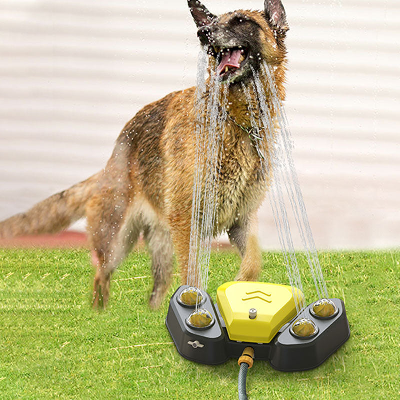 Pet dog water feeder summer outdoor bath spray dog treading water toy