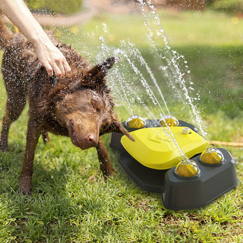 Pet dog water feeder summer outdoor bath spray dog treading water toy