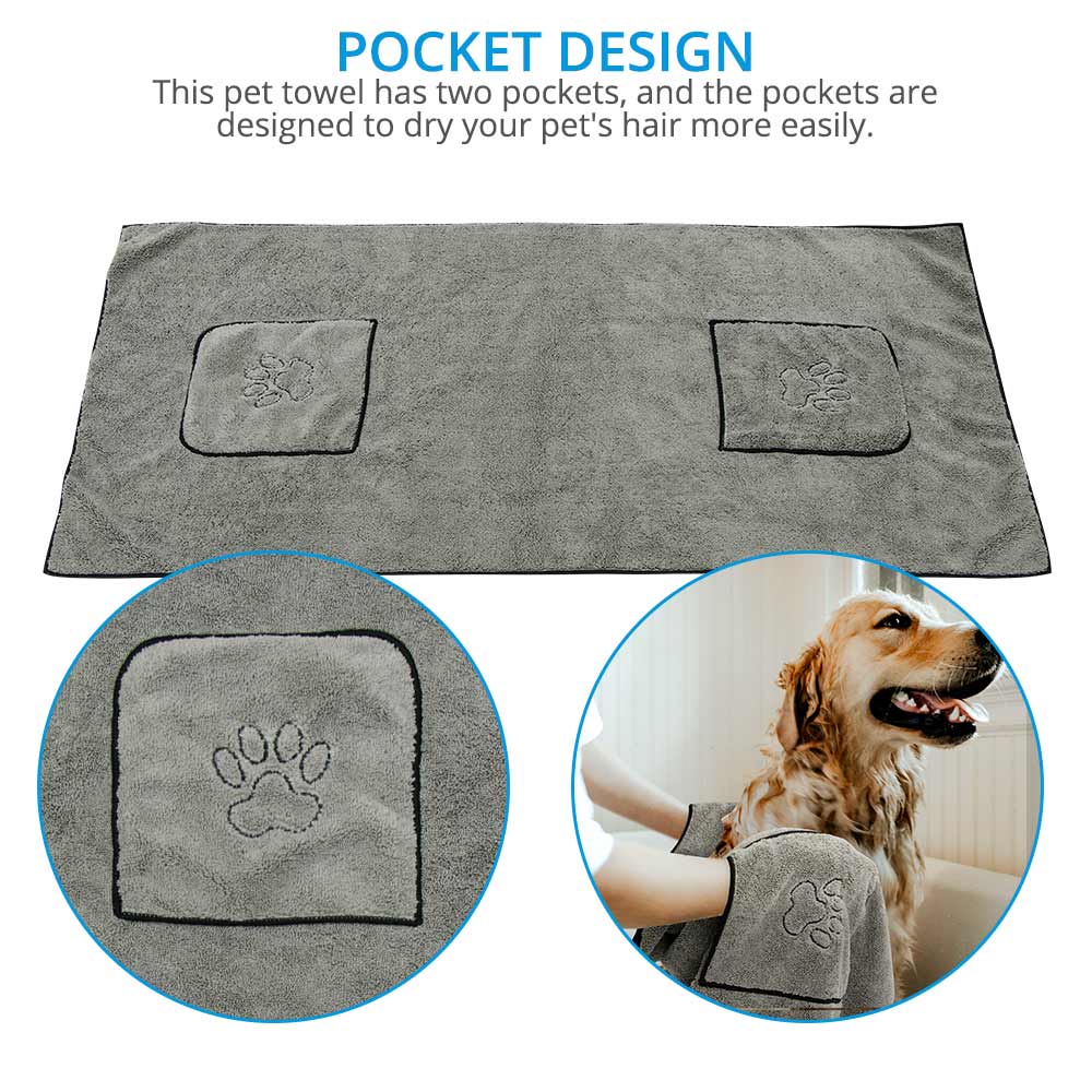 Pets Dog Bath Towels Perros For Dogs Cat Puppy Microfiber Super