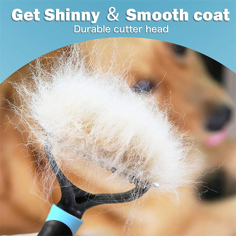 Professional Pet Deshedding Brush 2 Sided Dematting Dog Comb Cat Brush