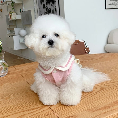 Puppy Lapel Vest Summer Thin Dog Clothes Pet Teddy Button Down