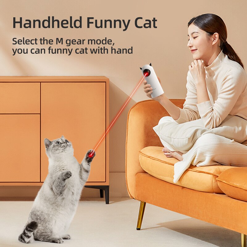 Rojeco Automatic Cat Toys Interactive Smart Teasing Pet Led Laser