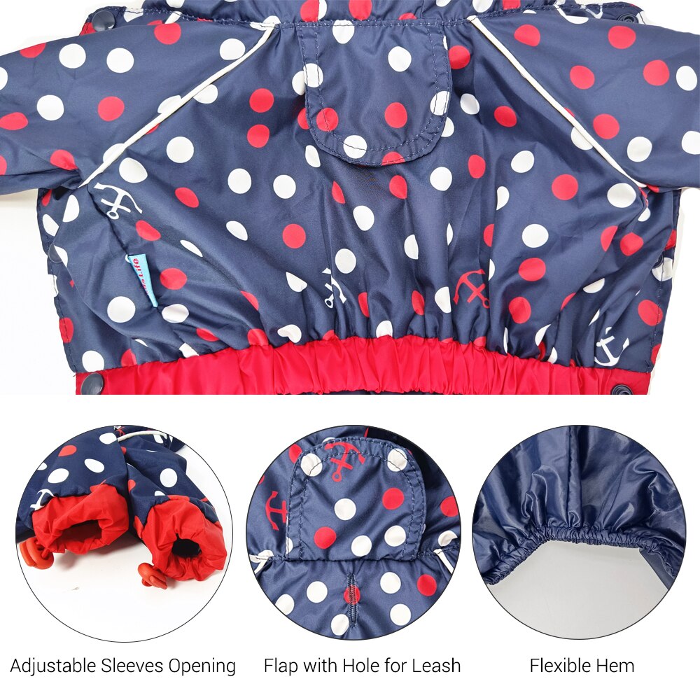 Raincoat for Small Dogs Breathable Waterproof Dog Rain Jumpsuit Light