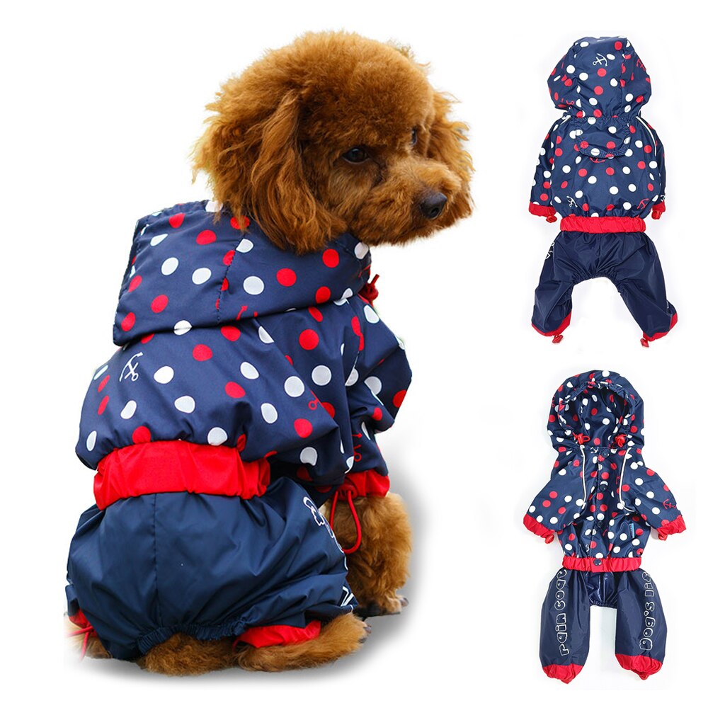 Raincoat for Small Dogs Breathable Waterproof Dog Rain Jumpsuit Light