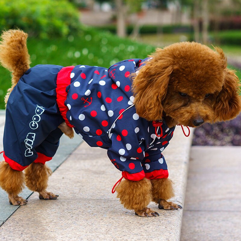 Raincoat for Small Dogs Breathable Waterproof Dog Rain Jumpsuit Light