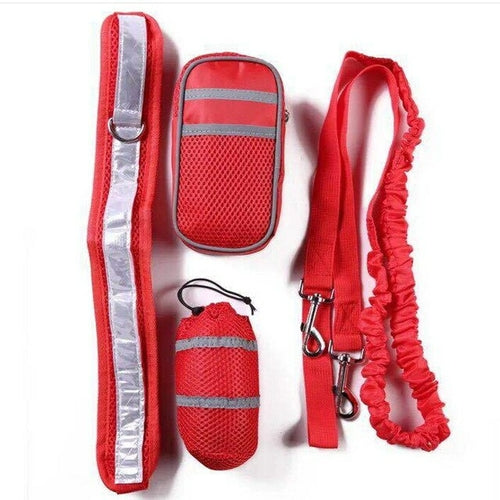 Running Dog Leash Dog Training Bag Pet Collar Rope Hand Free