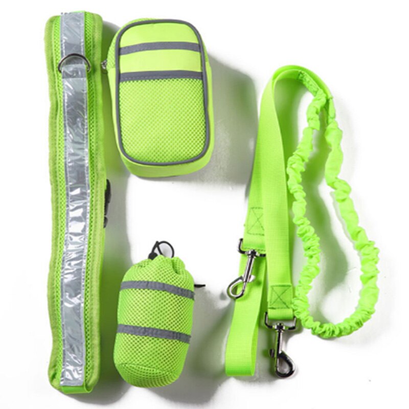 Running Dog Leash Dog Training Bag Pet Collar Rope Hand Free