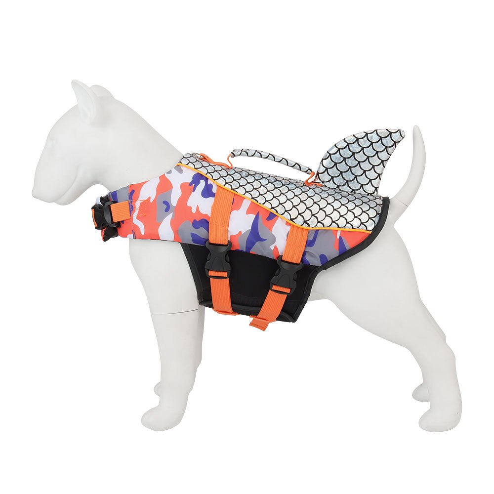 Shiny Dog Swimming Wear Safety Clothes Vest Swimming Suit Outdoor Pet