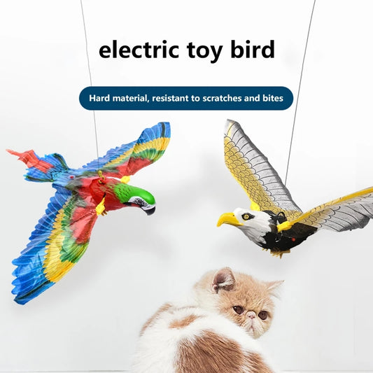 Simulation Bird Interactive Cat Toys Electric Hanging Eagle Flying