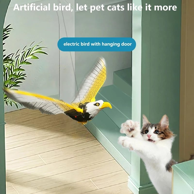 Simulation Bird Interactive Cat Toys Electric Hanging Eagle Flying