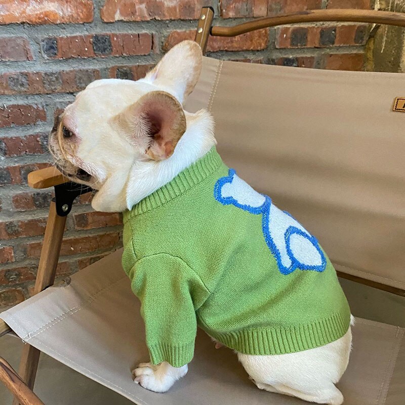 Soft Comfortable Dog Sweater French Bulldog Schnauzer Winter Dog