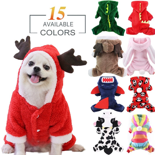 Soft Warm Pet Dog Clothes For Dogs Jumpsuits Fleece Dog Coat Jacket