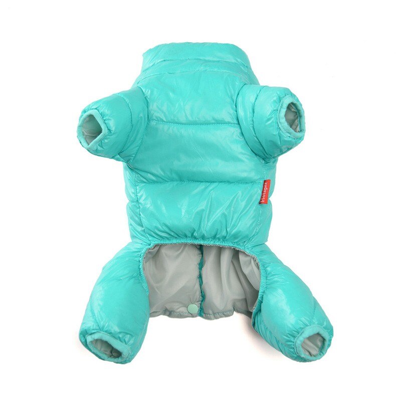 Solid Cotton Dog Jumpsuit Winter Pet Dog Clothes 4 leg Dog Jacket For