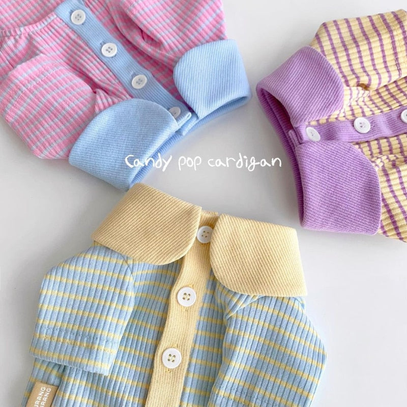 Stripe Shirts Dog Clothes Sweet Cotton Small Dogs Clothing Pet Outfits