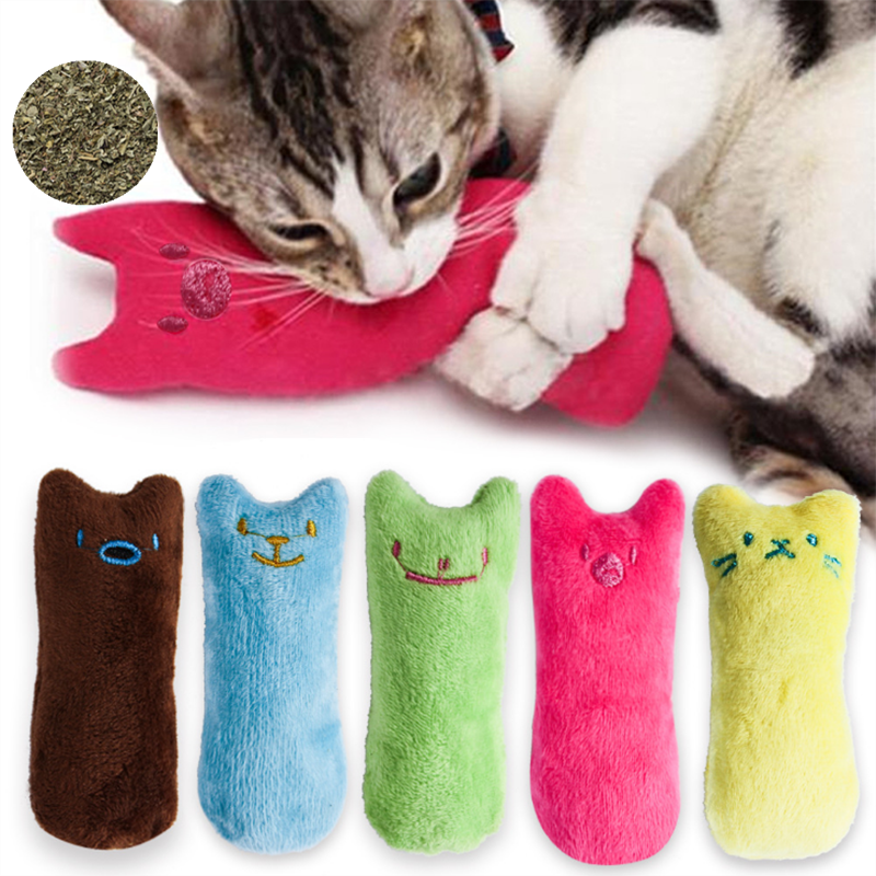 Teeth Grinding Catnip Toys Funny Interactive Plush Cat Toy Pet Kitten