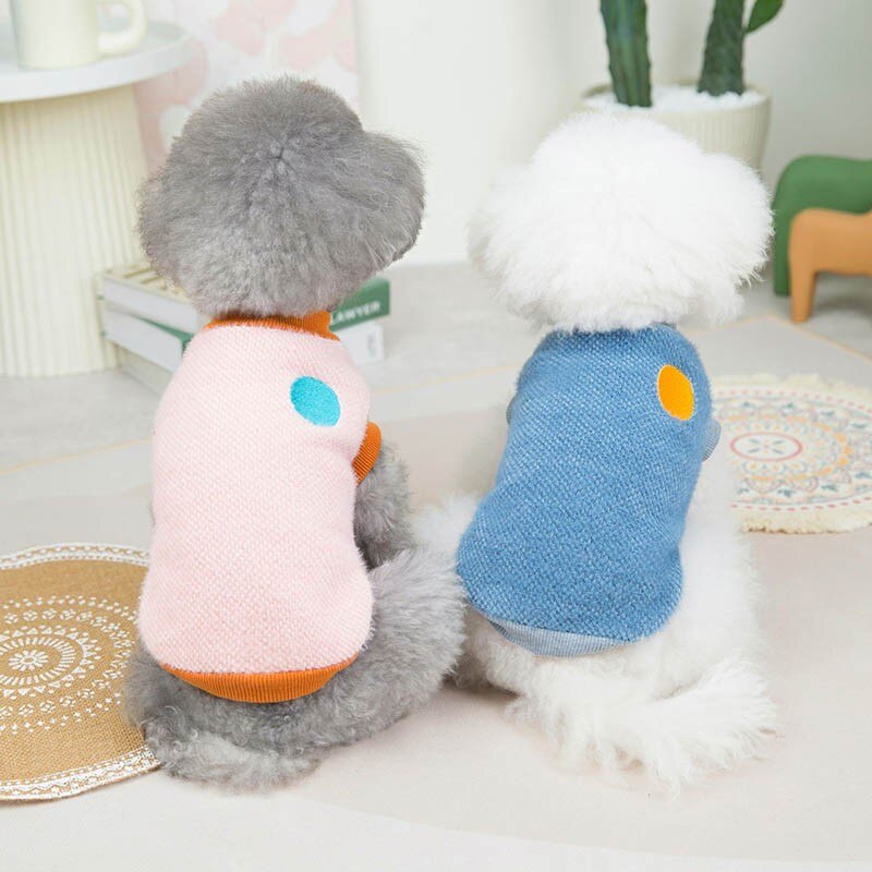 Thick Ferret Fleece Dog Vest Winter Warm Pet Dog Clothes For Small