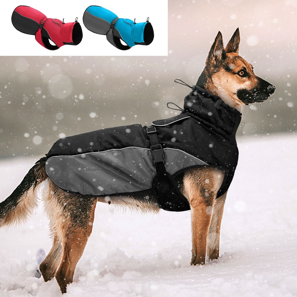 Waterproof Big Dog Clothes Warm Large Dog Coat Jacket Reflective