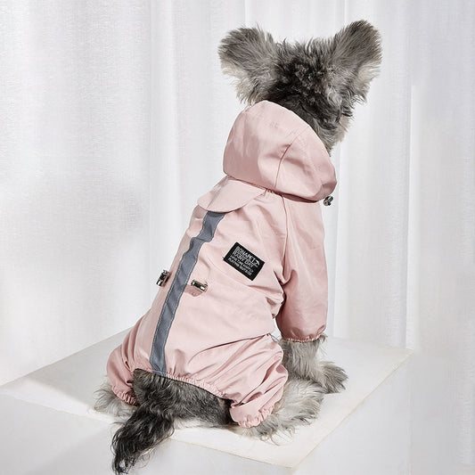 Waterproof Dog Clothes Reflective Dog Raincoat Soft Impermeable