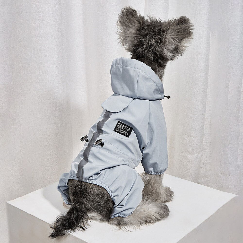 Waterproof Dog Clothes Reflective Dog Raincoat Soft Impermeable