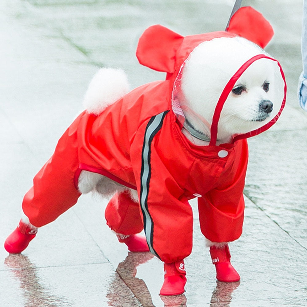 Waterproof Puppy Dog Raincoats Rain Jacket With Hood For Small Medium