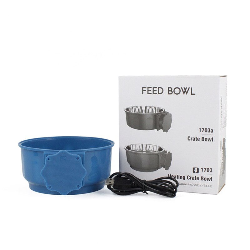 Winter Heating Suspended Pet Feeder Crate Bowl For Puppies Pet Dog Cat